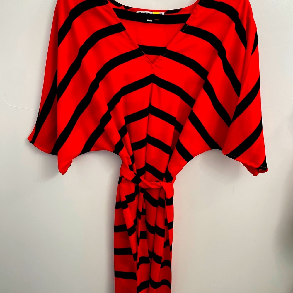 Blousy shirt dress with matching belt